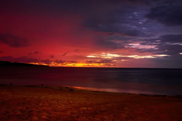 カラフルな海の夕日 — ストック写真