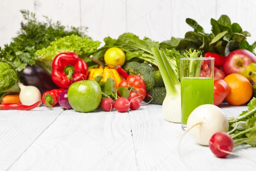 Various Freshly Vegetable Juices for Detox