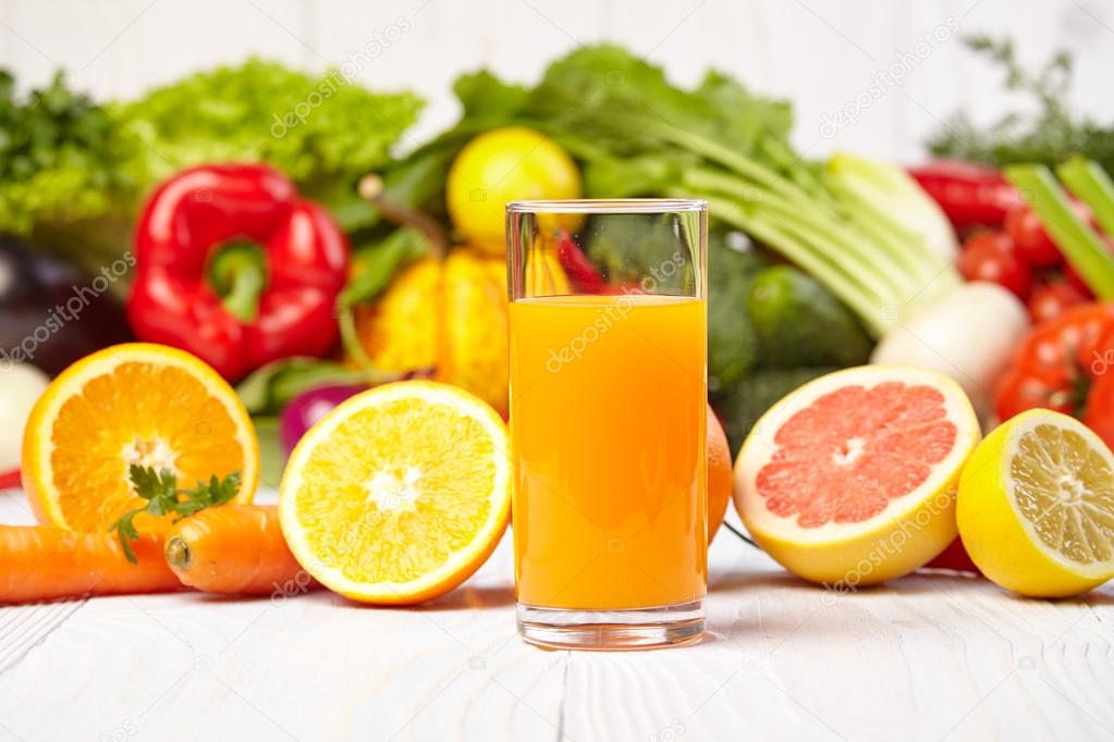 Various Freshly Vegetable Juices for Detox