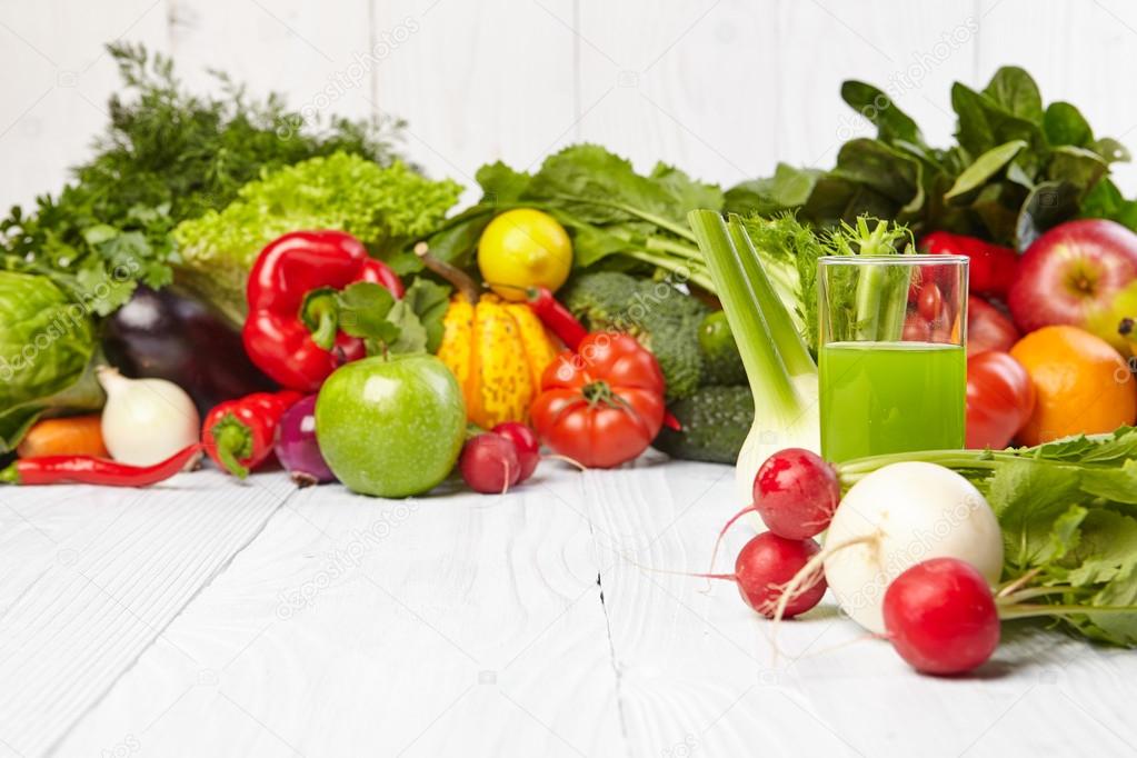 Various Freshly Vegetable Juices for Detox
