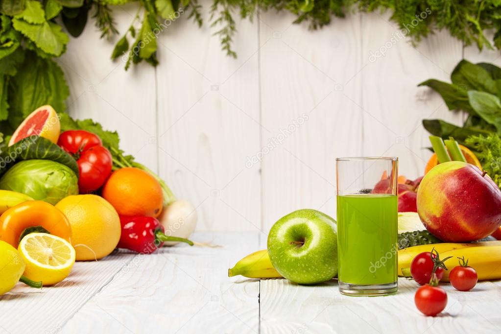 Fresh juice, mix fruits and vegetable