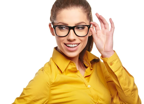 Бизнес женщина в очках — стоковое фото