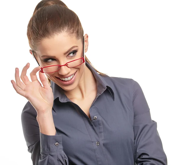 Mujer de negocios con gafas — Foto de Stock