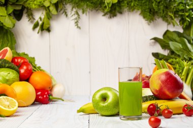 Healthy vegetable juices for refreshment clipart