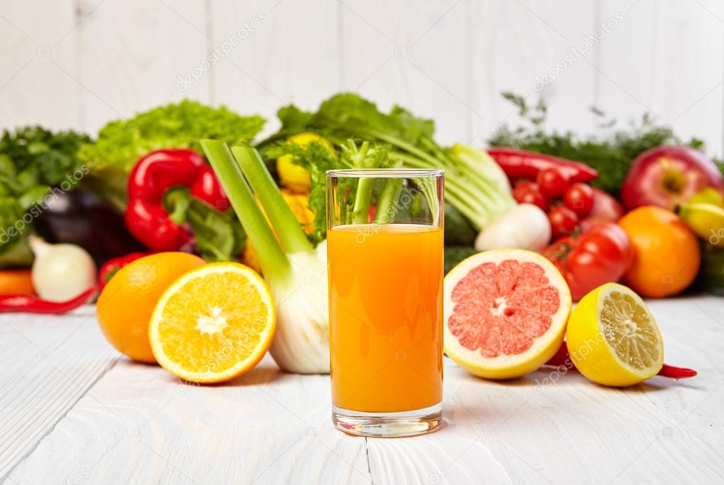 Healthy vegetable juices for refreshment