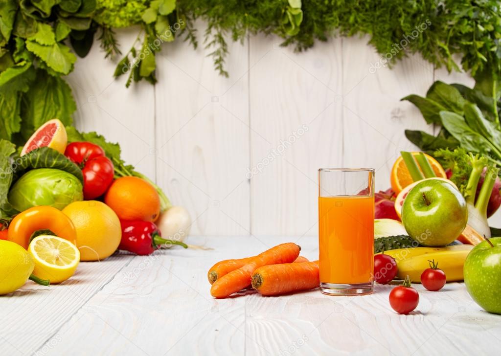 Healthy vegetable juices for refreshment