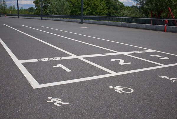 Race symbol Track on asphalt