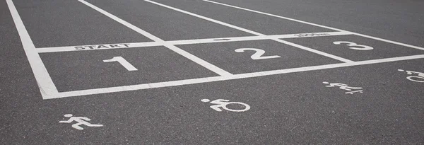 Race symbol Track on asphalt — Stock Photo, Image