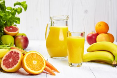 Tam cam ve muz suyu sürahi