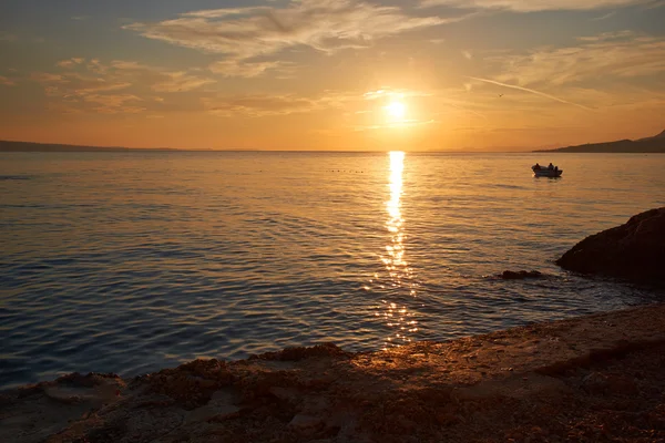 Solnedgång på Adriatiska havet — Stockfoto