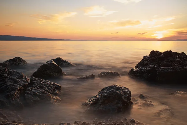 Zonsondergang op de Adriatische Zee — Stockfoto