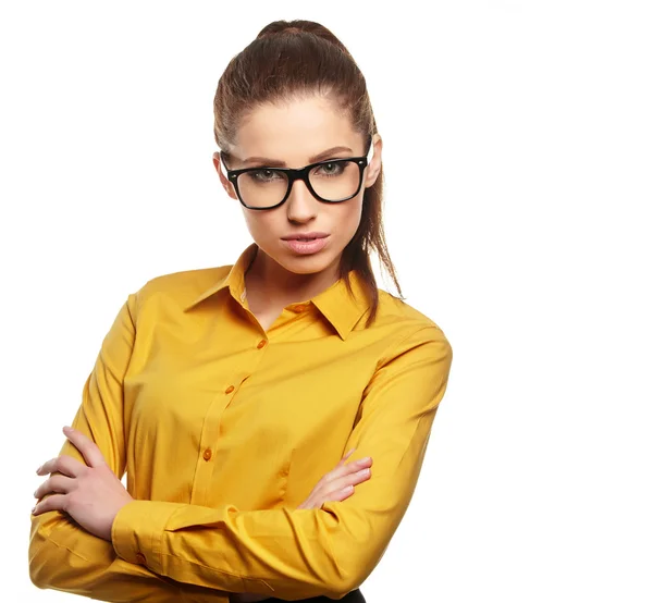 Mujer de negocios con gafas — Foto de Stock