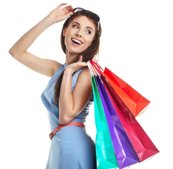 Mujer con bolsas de compras —  Fotos de Stock