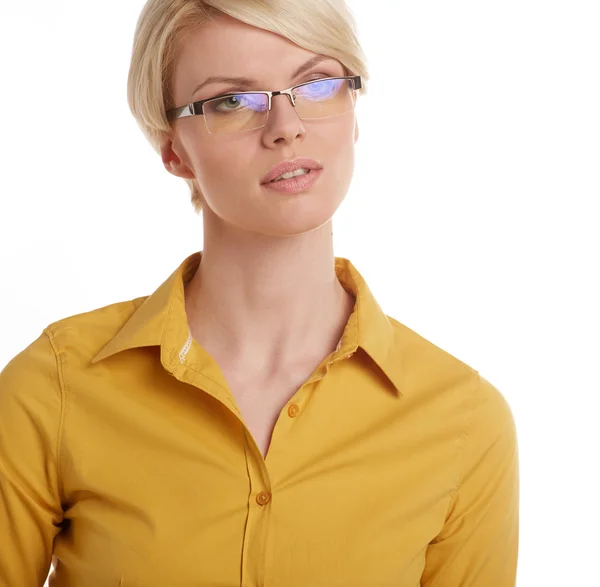 Mujer de negocios en gafas — Foto de Stock