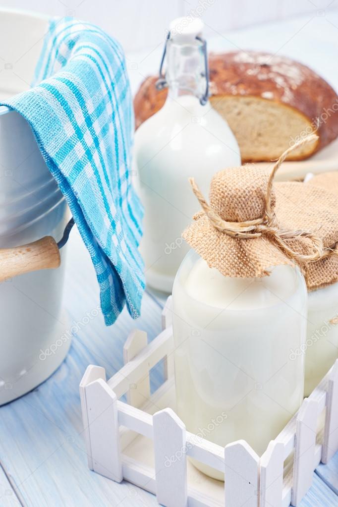 Milk products with bread