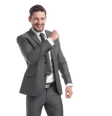 başarı zevk enerjik genç iş adamı