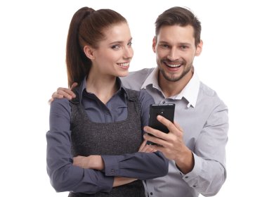 bir selfie birlikte alarak çekici çift