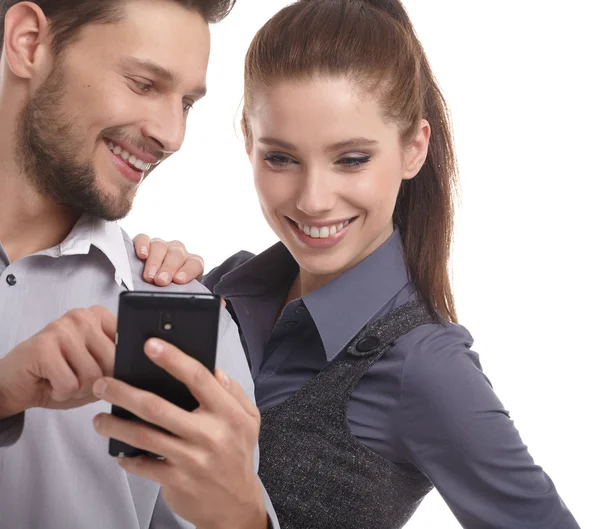 Attractive couple taking a selfie together — Stock Photo, Image