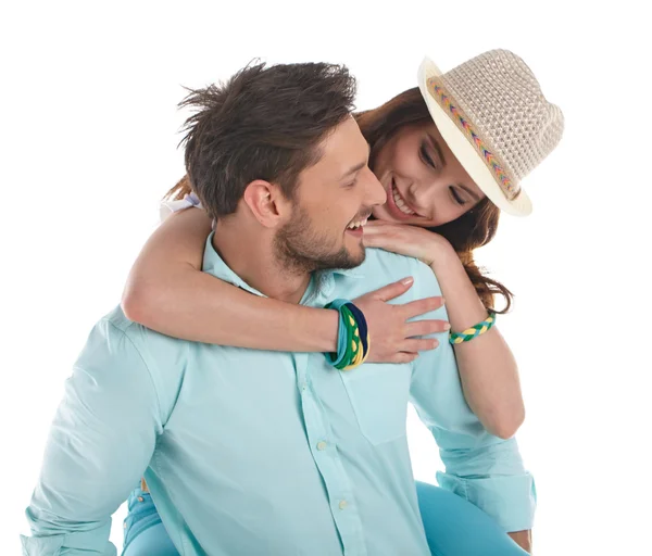 Happy couple having fun — Stock Photo, Image