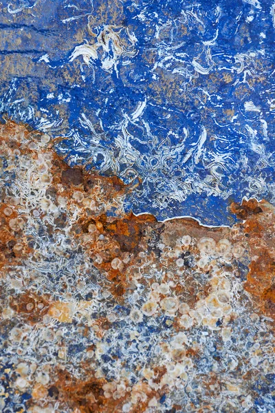 Abstractie van rusty op metalen boot — Stockfoto