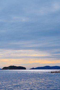 Güzel gün batımı Hırvatistan