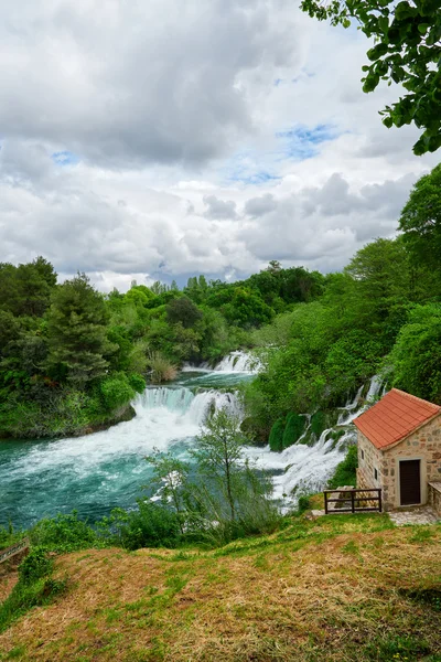 Beautiful landscape near Waterfall Krka — Stock Photo, Image