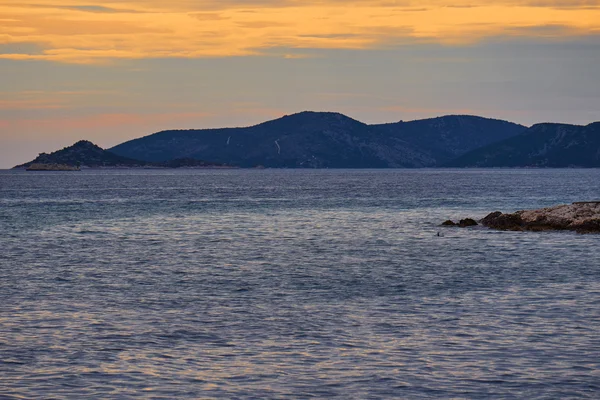 Prachtige zonsondergang in Kroatië — Stockfoto