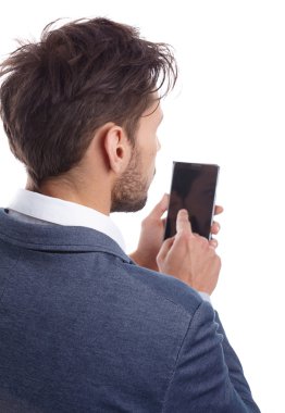 cep telefonuyla konuşan işadamı