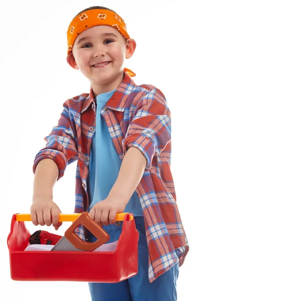 Cute Young Builder — Stock Photo, Image