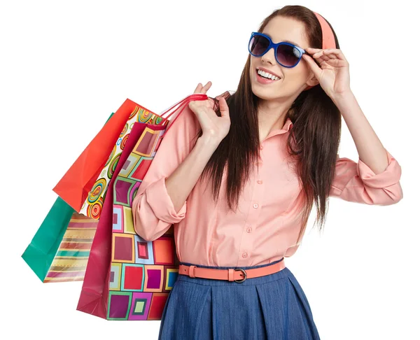 Mujer con bolsas de compras —  Fotos de Stock