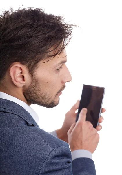 Empresario hablando por teléfono celular — Foto de Stock