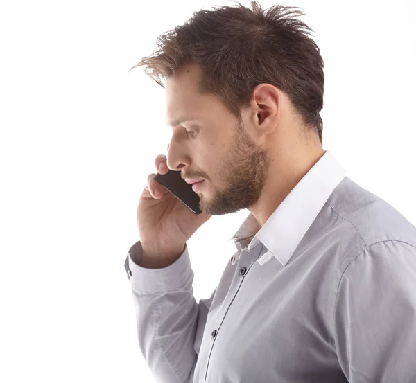 Empresario hablando por teléfono celular — Foto de Stock