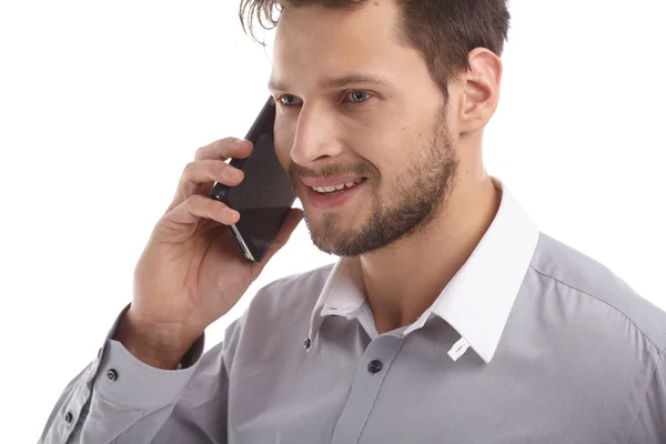 Empresario hablando por teléfono celular — Foto de Stock