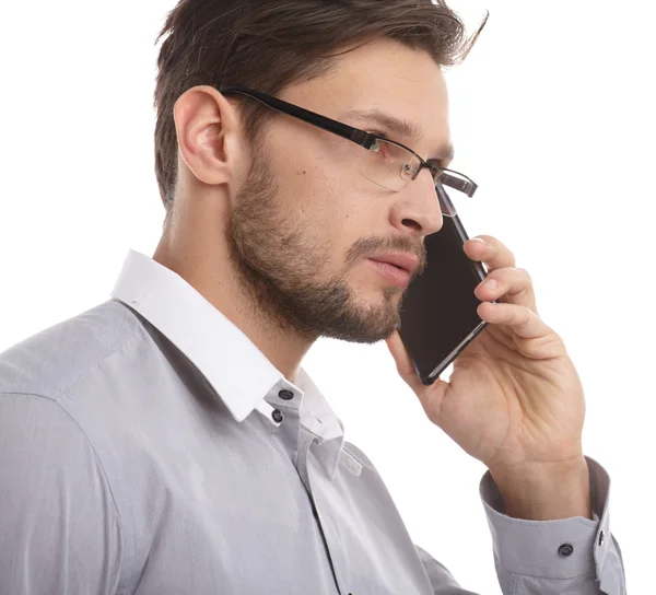 携帯電話で話している実業家 — ストック写真