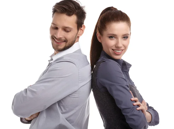 Adorável casal sorrindo — Fotografia de Stock