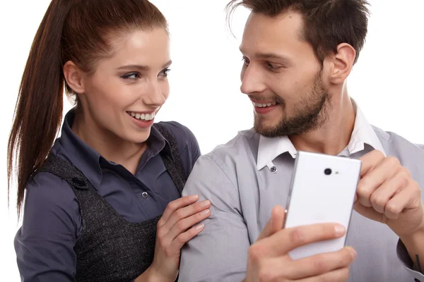 Couple taking selfie — Stock Photo, Image