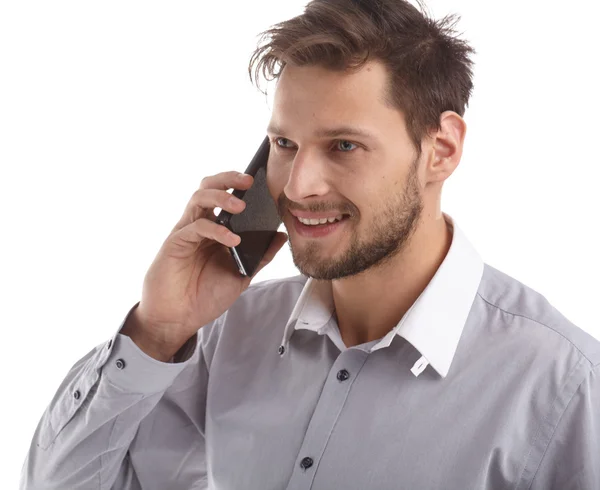 Businessman Talking on Cell Phone Royalty Free Stock Images