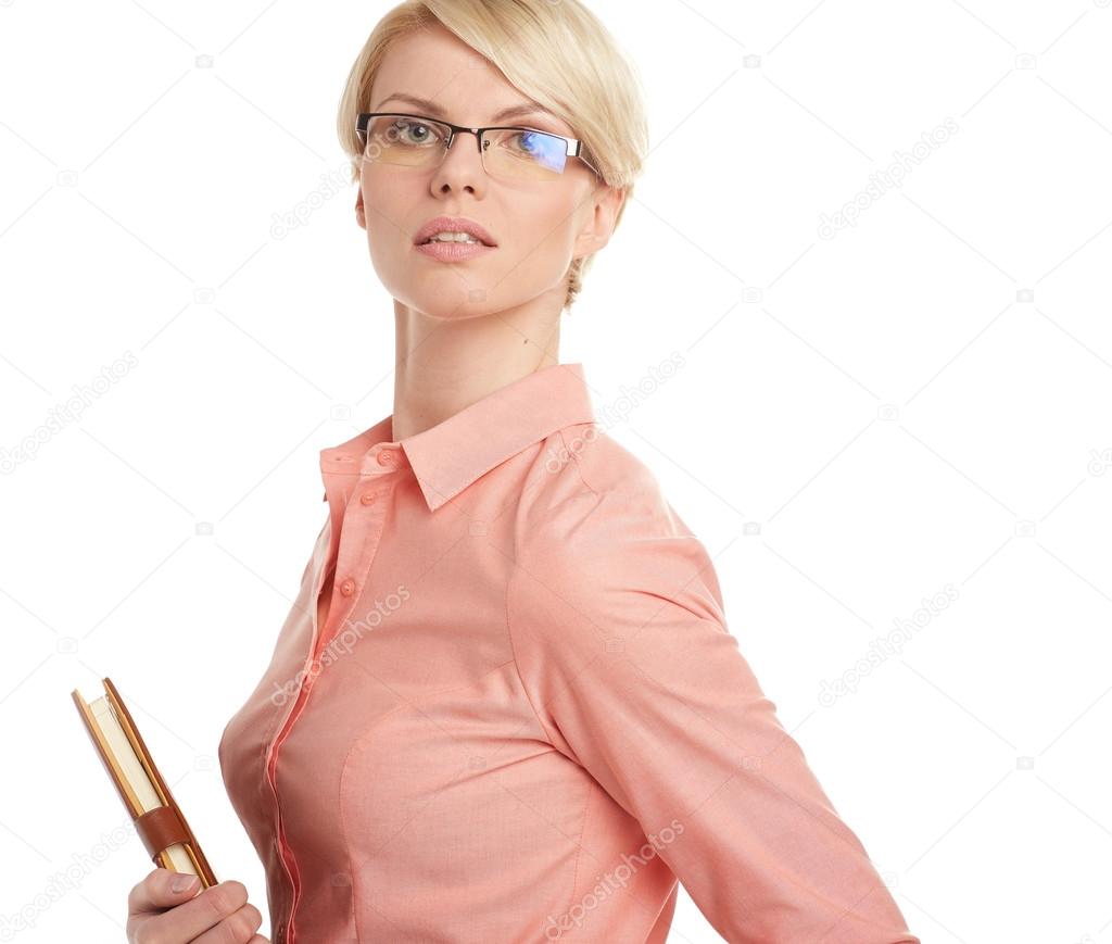 Businesswoman wearing eyeglasses