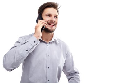 Cep telefonlu iş adamı