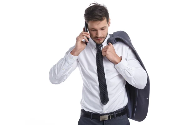 Businessman with mobile phone — Stock Photo, Image