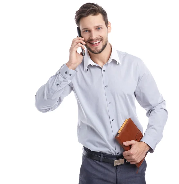 Joven hablando por teléfono — Foto de Stock