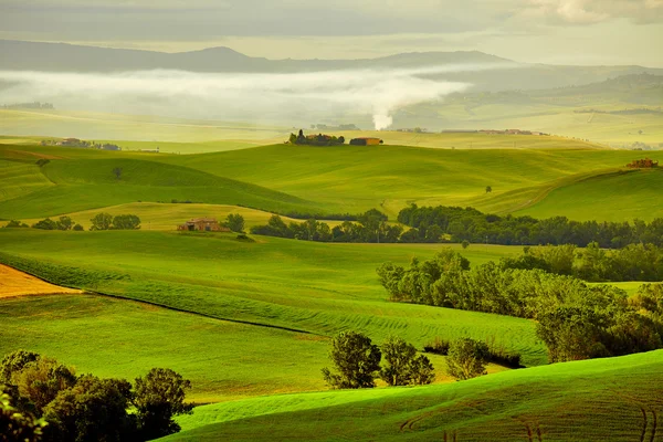 Toskana, kırsal günbatımı manzara. — Stok fotoğraf