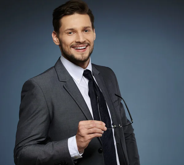 Handsome businessman in suit — Stock Photo, Image