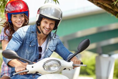 Çift sürme vintage scooter