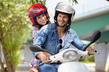 Çift sürme vintage scooter