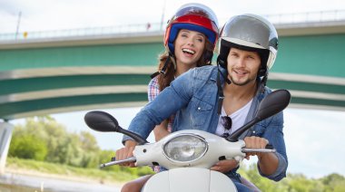 Çift sürme vintage scooter