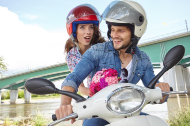 Çift sürme vintage scooter