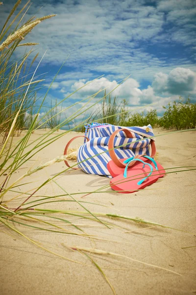 沙滩袋，翻转触发器 — 图库照片