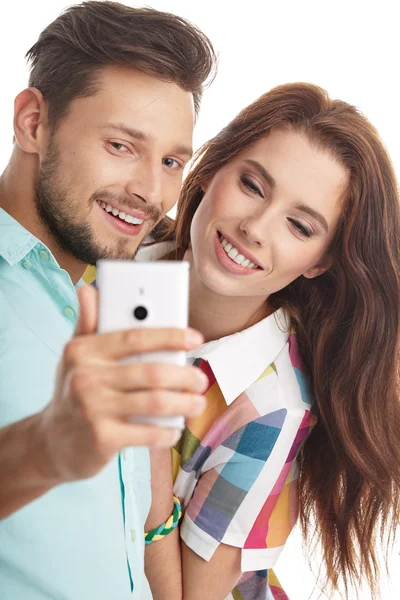 Couple take selfie — Stock Photo, Image