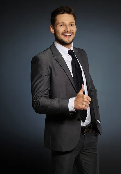 Handsome businessman in suit — Stock Photo, Image